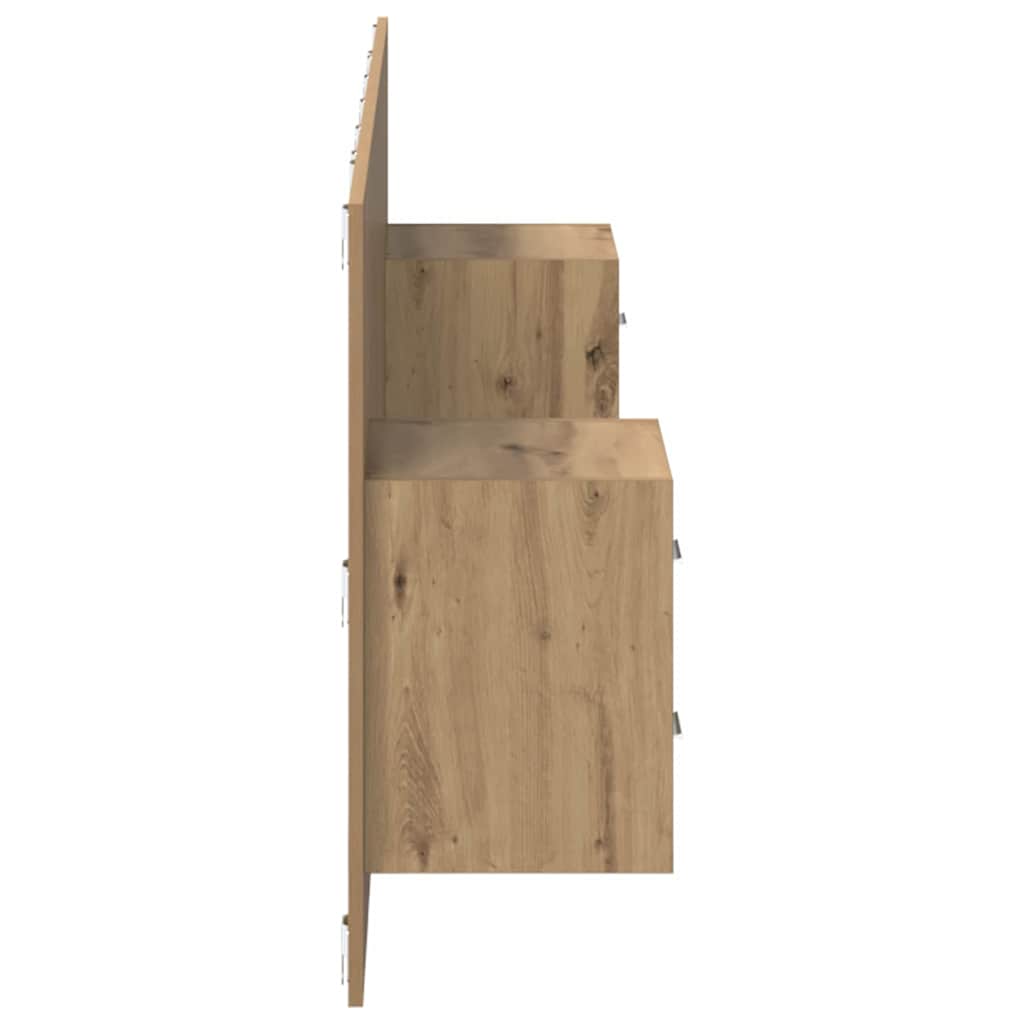 Tête de lit avec armoire avec tiroir 3 pcs Chêne artisanal - XIOS
