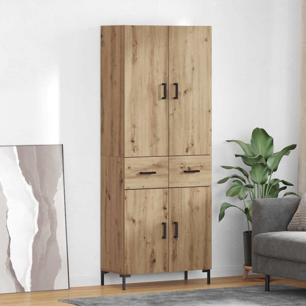 Haut Armoire Montage mural Chêne artisanal 69,5 x 34 x 180 cm - XIOS