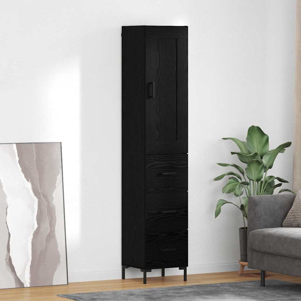 Haut Armoire Chêne noir 34,5 x 34 x 180 cm Bois d'ingénierie - XIOS