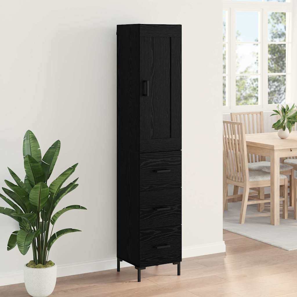 Haut Armoire Chêne noir 34,5 x 34 x 180 cm Bois d'ingénierie - XIOS