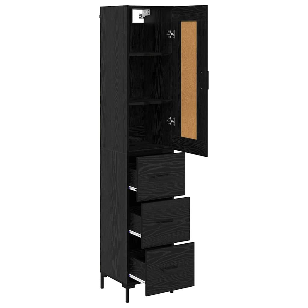 Haut Armoire Chêne noir 34,5 x 34 x 180 cm Bois d'ingénierie - XIOS