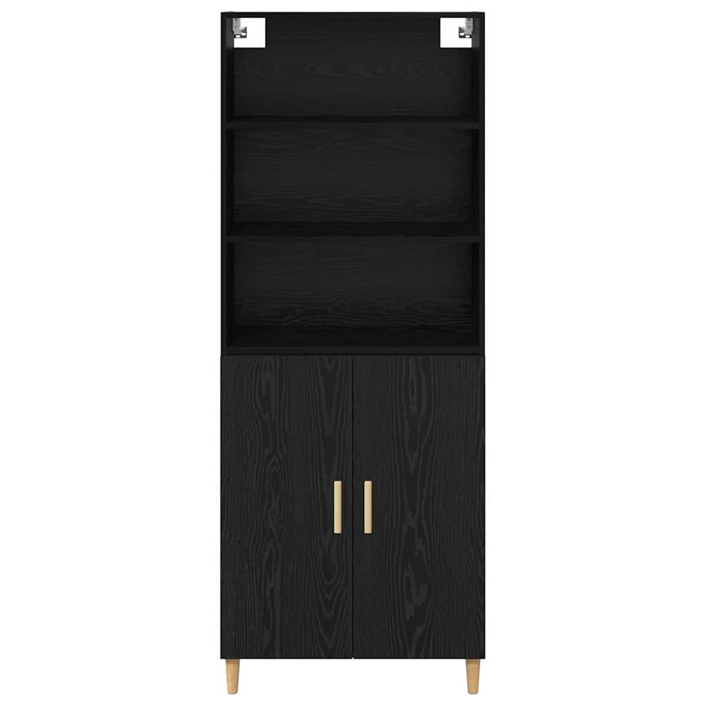 Haut Armoire Montage mural 2 pcs Chêne noir 69,5 x 34 x 180 cm - XIOS