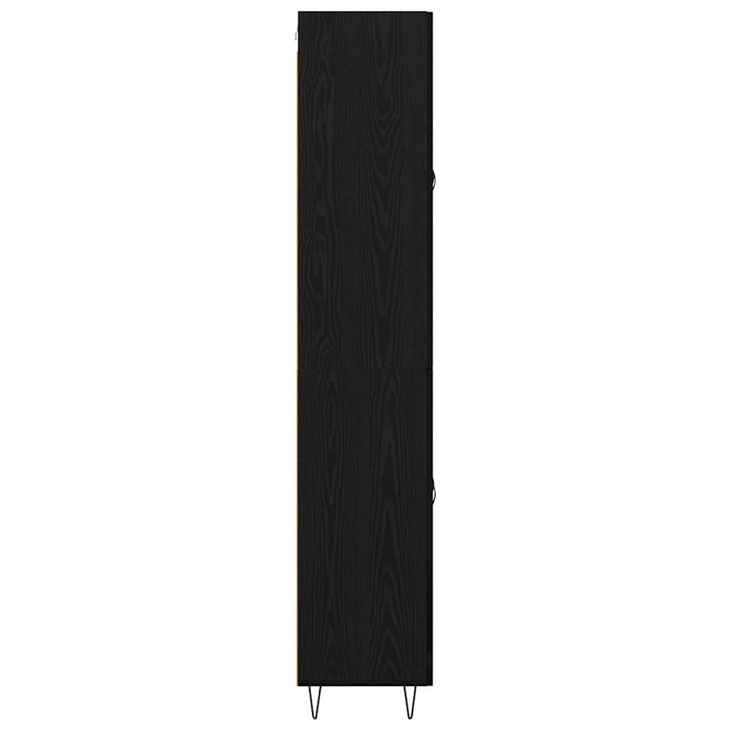 Haut Armoire Chêne noir 69,5 x 34 x 180 cm Bois d'ingénierie - XIOS