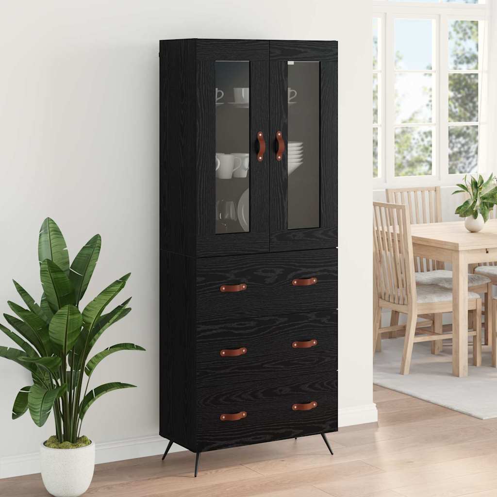 Buffet avec étagère 2 pcs Chêne noir Bois d'ingénierie - XIOS
