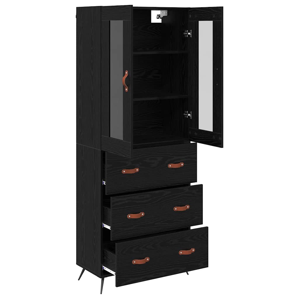 Buffet avec étagère 2 pcs Chêne noir Bois d'ingénierie - XIOS