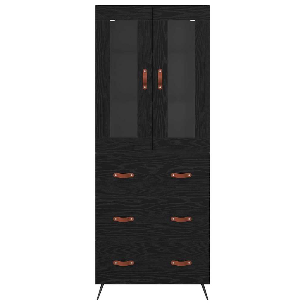 Buffet avec étagère 2 pcs Chêne noir Bois d'ingénierie - XIOS