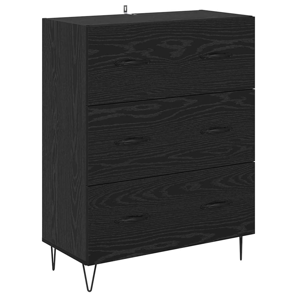 Haut Armoire Chêne noir 69,5 x 34 x 180 cm Bois d'ingénierie - XIOS