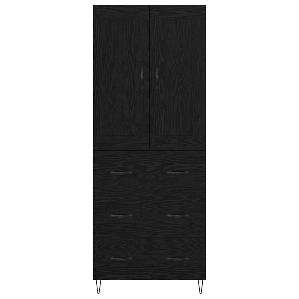 Haut Armoire Chêne noir 69,5 x 34 x 180 cm Bois d'ingénierie - XIOS