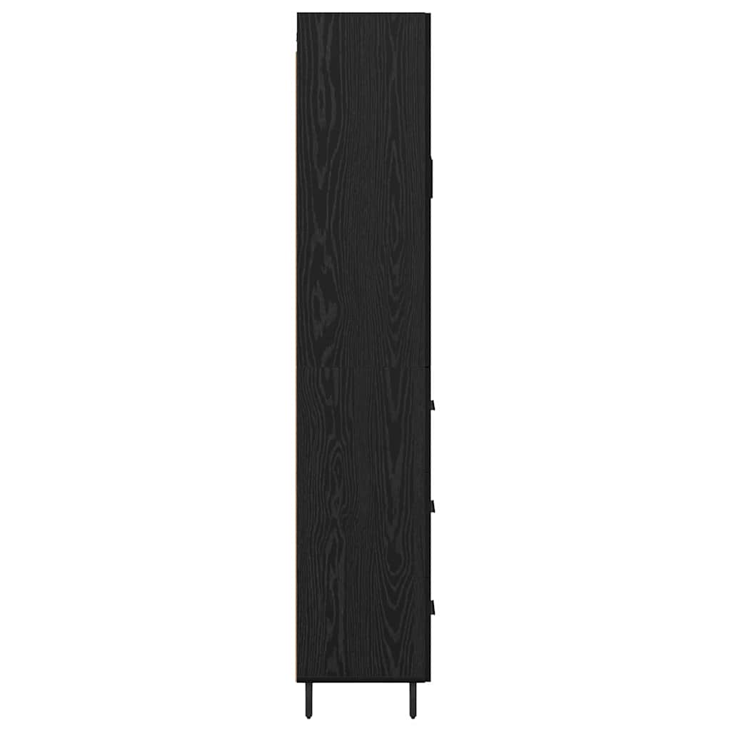 Haut Armoire 2 pc Chêne noir 69,5 x 34 x 180 cm