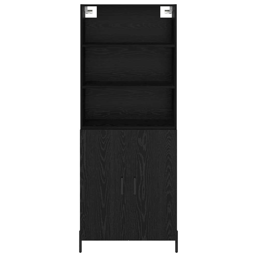 Haut Armoire Montage mural 2 pcs Chêne noir 69,5 x 34 x 180 cm - XIOS