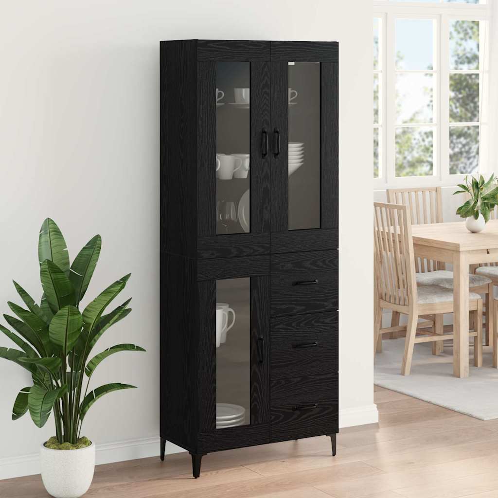 Haut Armoire Chêne noir 69,5 x 34 x 180 cm Bois d'ingénierie - XIOS