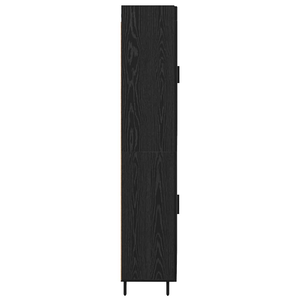 Haut Armoire 2 pc Chêne noir 69,5 x 34 x 180 cm