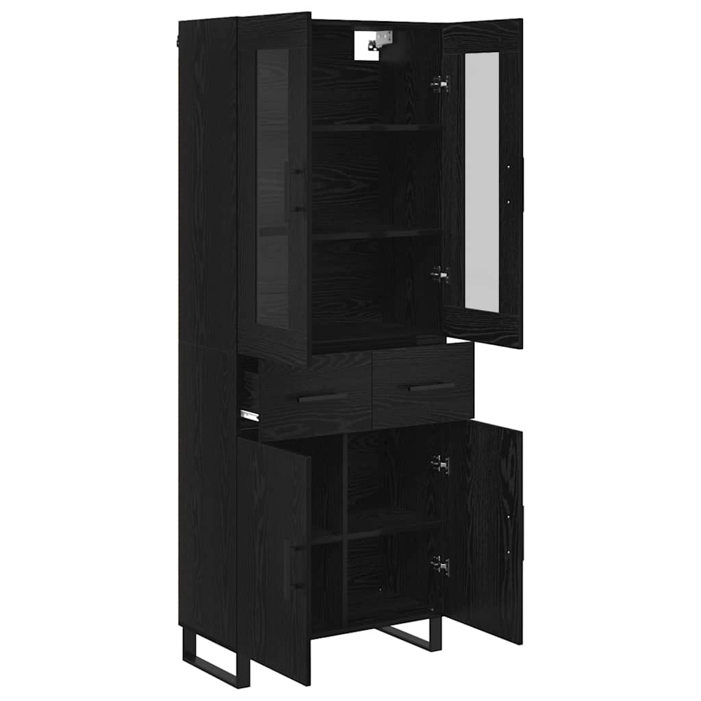 Haut Armoire 2 pc Chêne noir 69,5 x 34 x 180 cm - XIOS