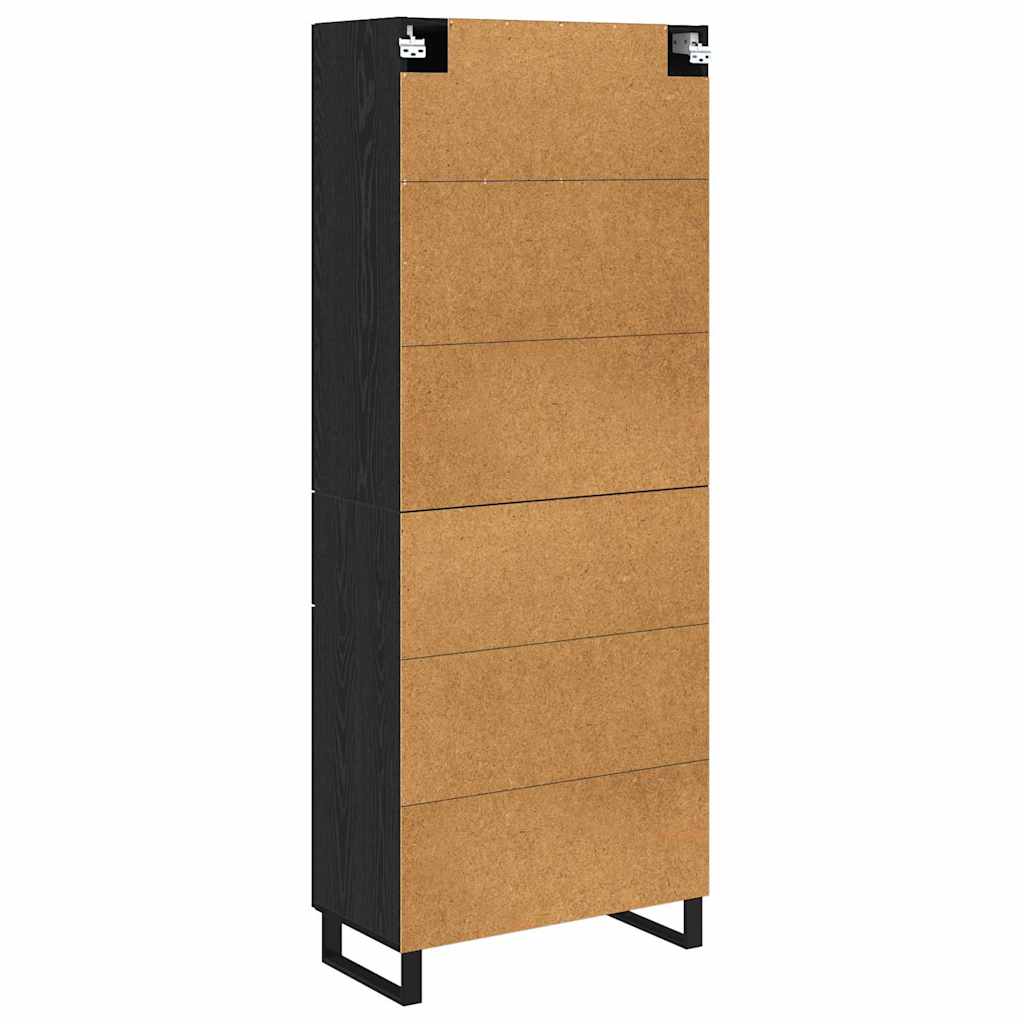 Haut Armoire 2 pc Chêne noir 69,5 x 34 x 180 cm - XIOS