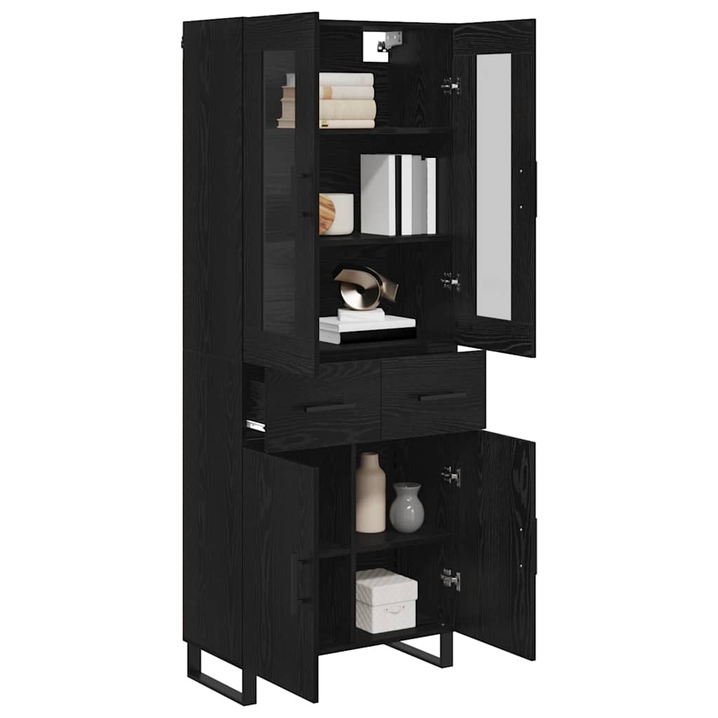 Haut Armoire 2 pc Chêne noir 69,5 x 34 x 180 cm - XIOS