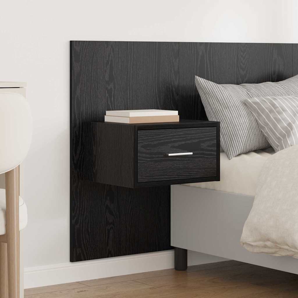 Tête de lit avec armoire 3 pcs Chêne noir Bois d'ingénierie - XIOS