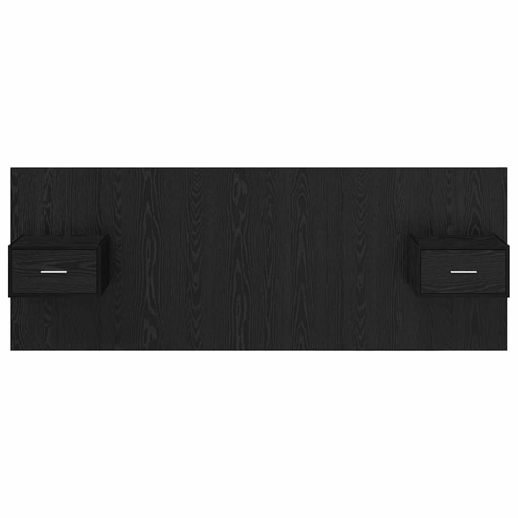 Tête de lit avec armoire 3 pcs Chêne noir Bois d'ingénierie - XIOS