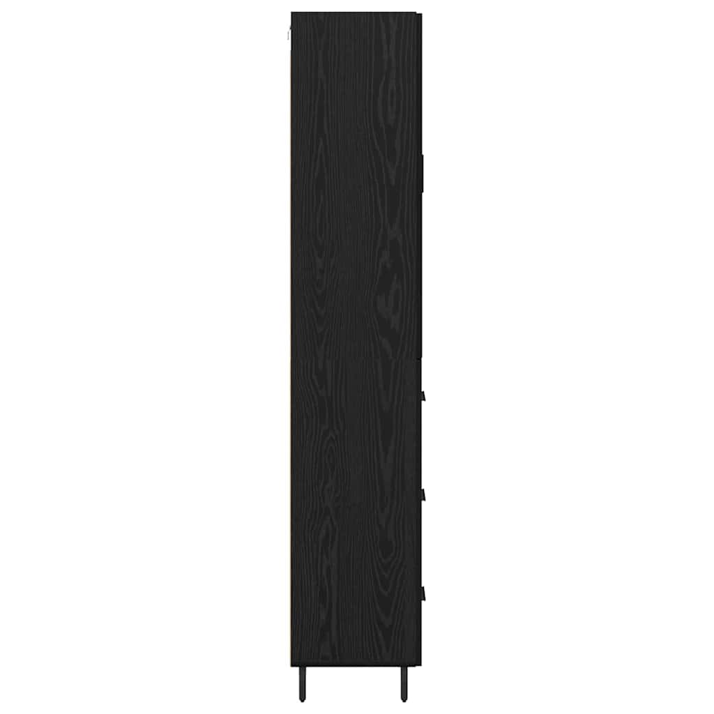 Haut Armoire 2 pc Chêne noir 69,5 x 34 x 180 cm