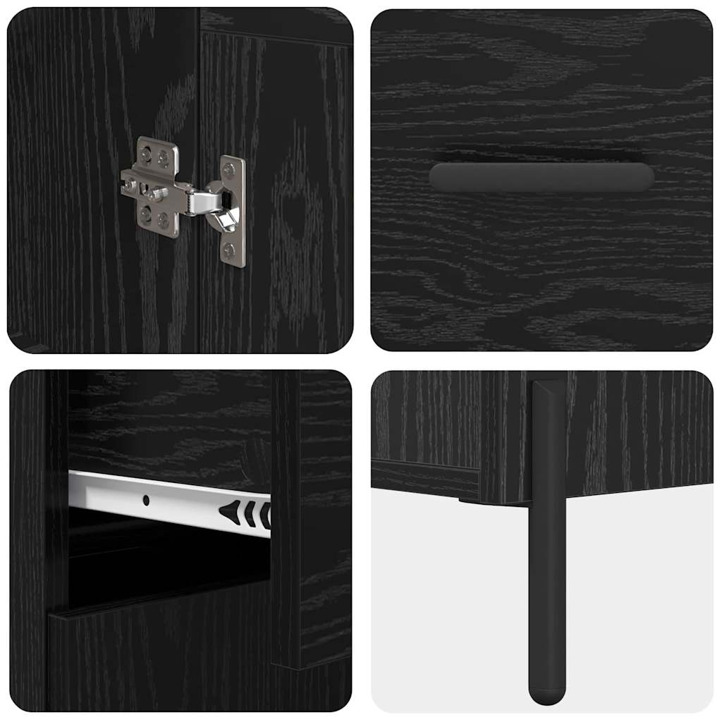 Haut Armoire Chêne noir 69,5 x 34 x 180 cm Bois d'ingénierie - XIOS