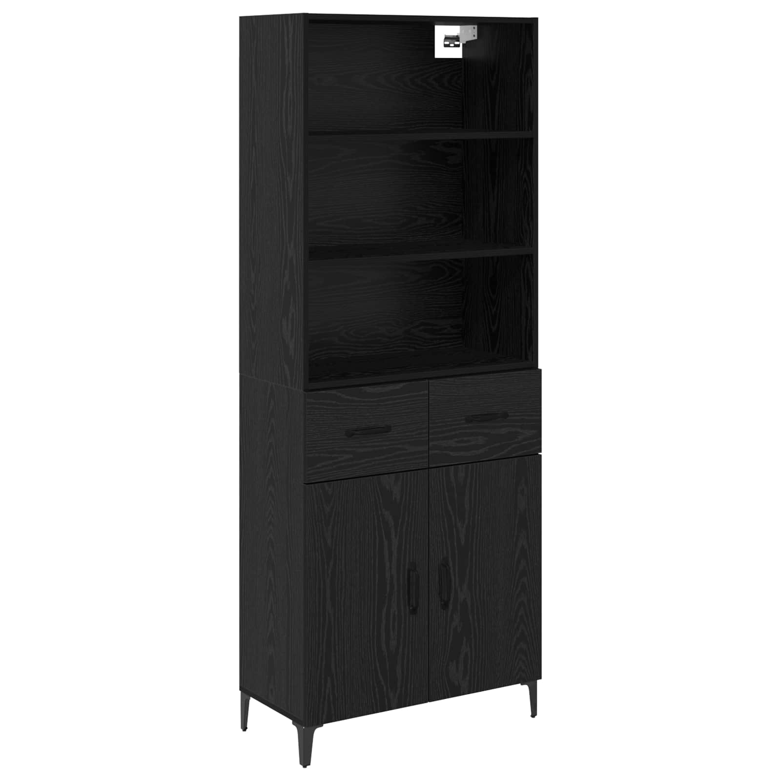 Haut Armoire Chêne noir 69,5 x 34 x 180 cm Bois d'ingénierie - XIOS