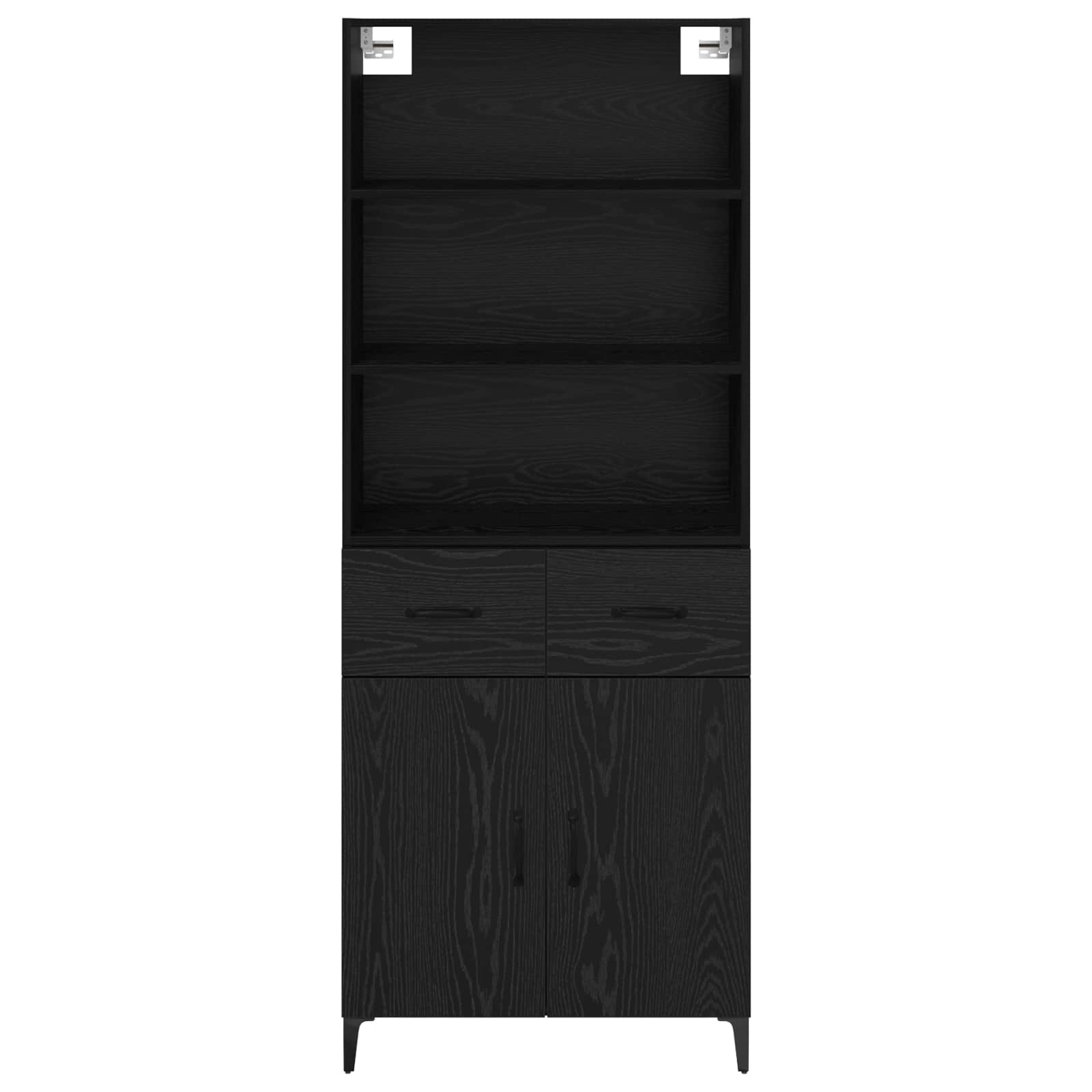 Haut Armoire Chêne noir 69,5 x 34 x 180 cm Bois d'ingénierie - XIOS