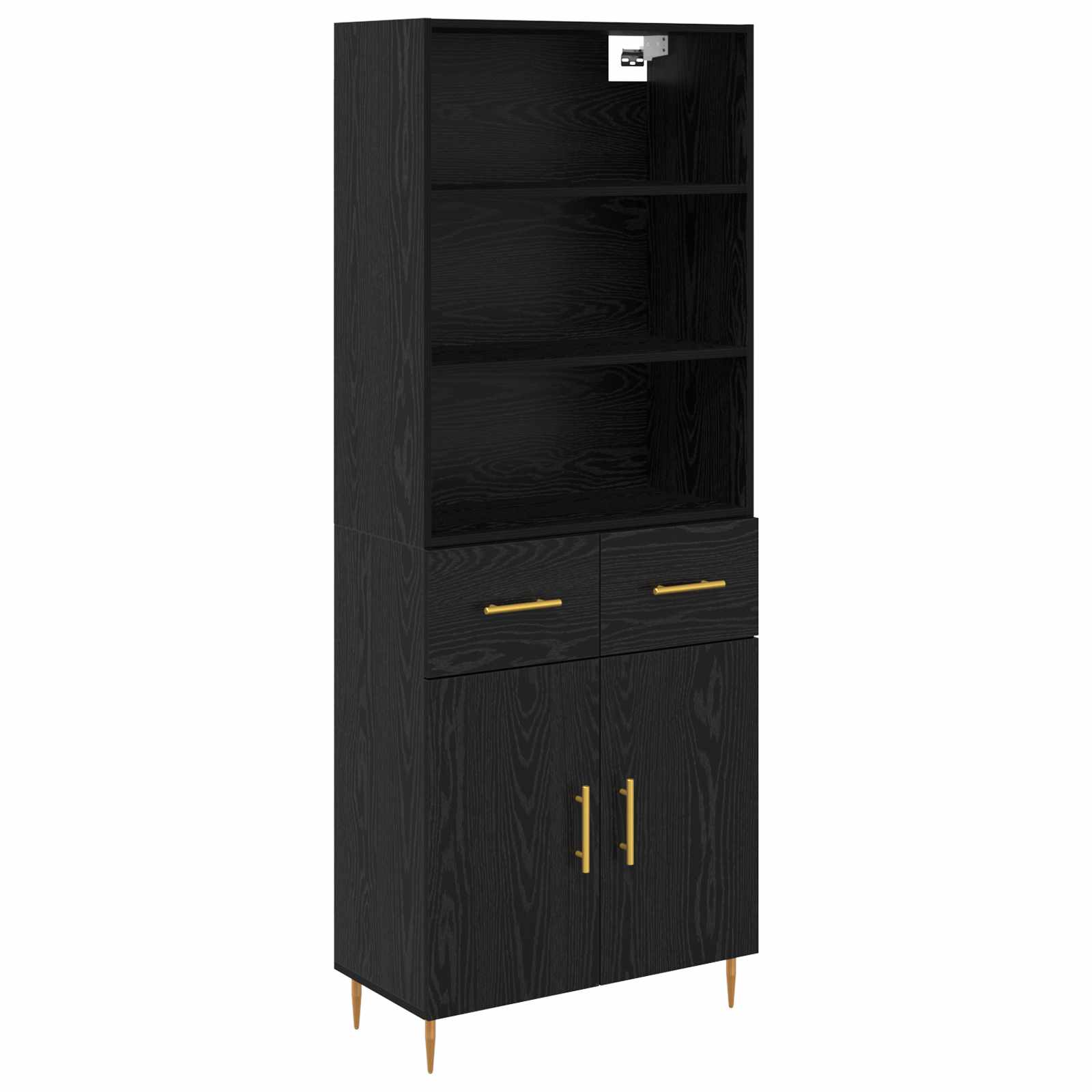 Haut Armoire Chêne noir 69,5 x 34 x 180 cm Bois d'ingénierie - XIOS