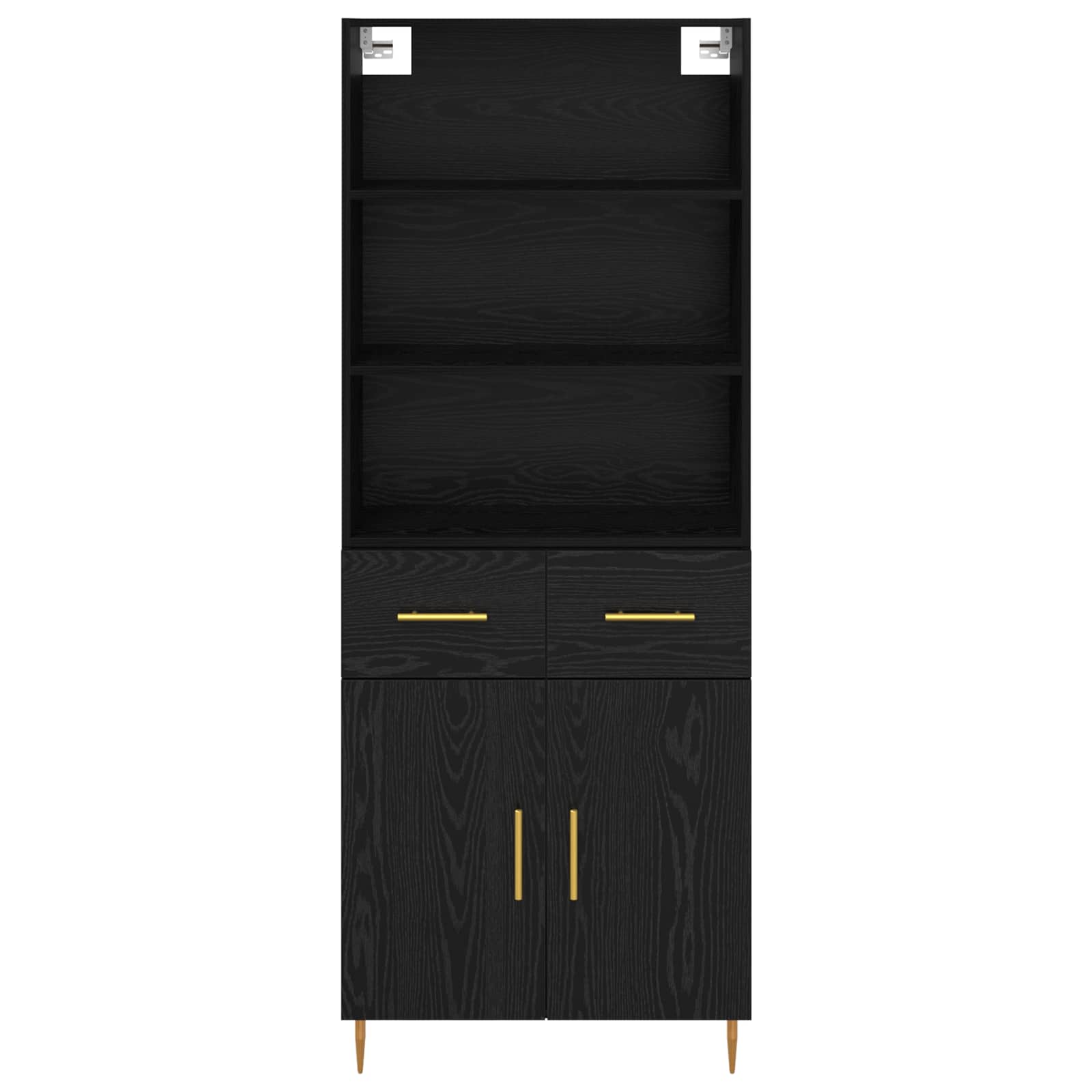 Haut Armoire Chêne noir 69,5 x 34 x 180 cm Bois d'ingénierie - XIOS