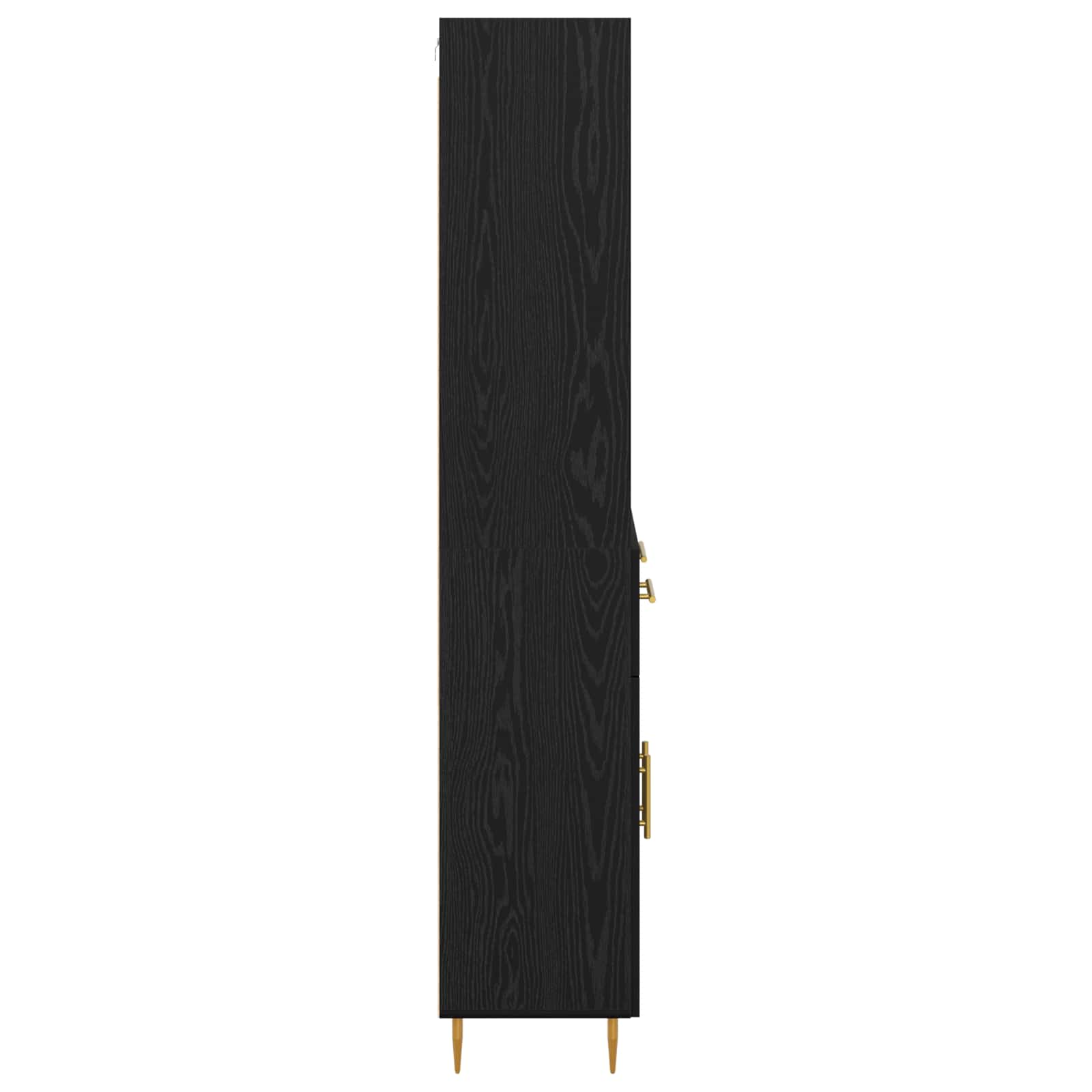 Haut Armoire Chêne noir 69,5 x 34 x 180 cm Bois d'ingénierie - XIOS
