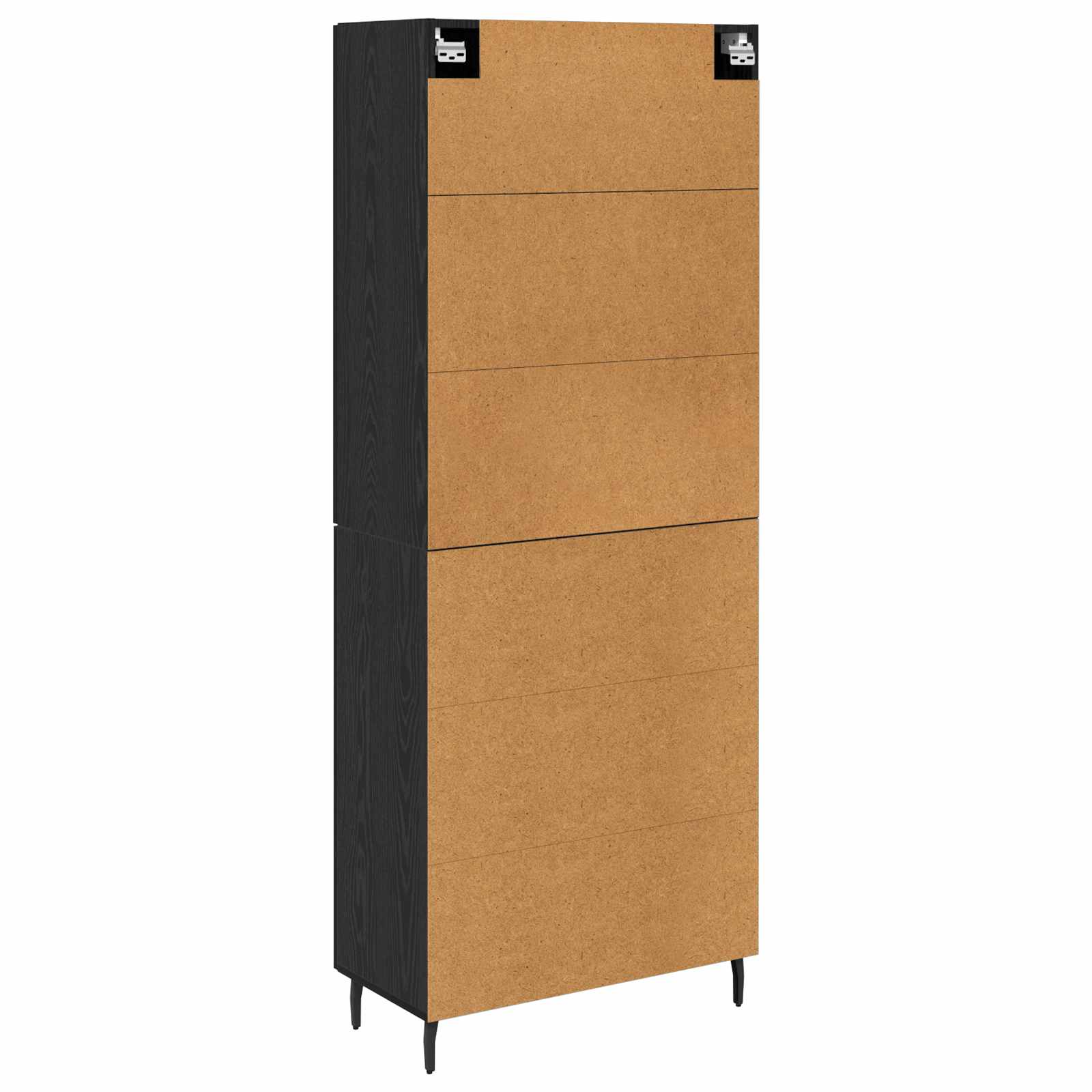 Haut Armoire 2 pc Chêne noir 69,5 x 34 x 180 cm
