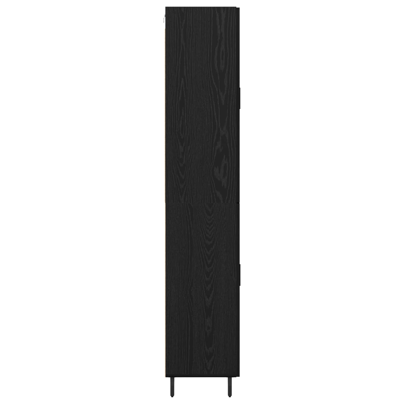 Haut Armoire 2 pc Chêne noir 69,5 x 34 x 180 cm
