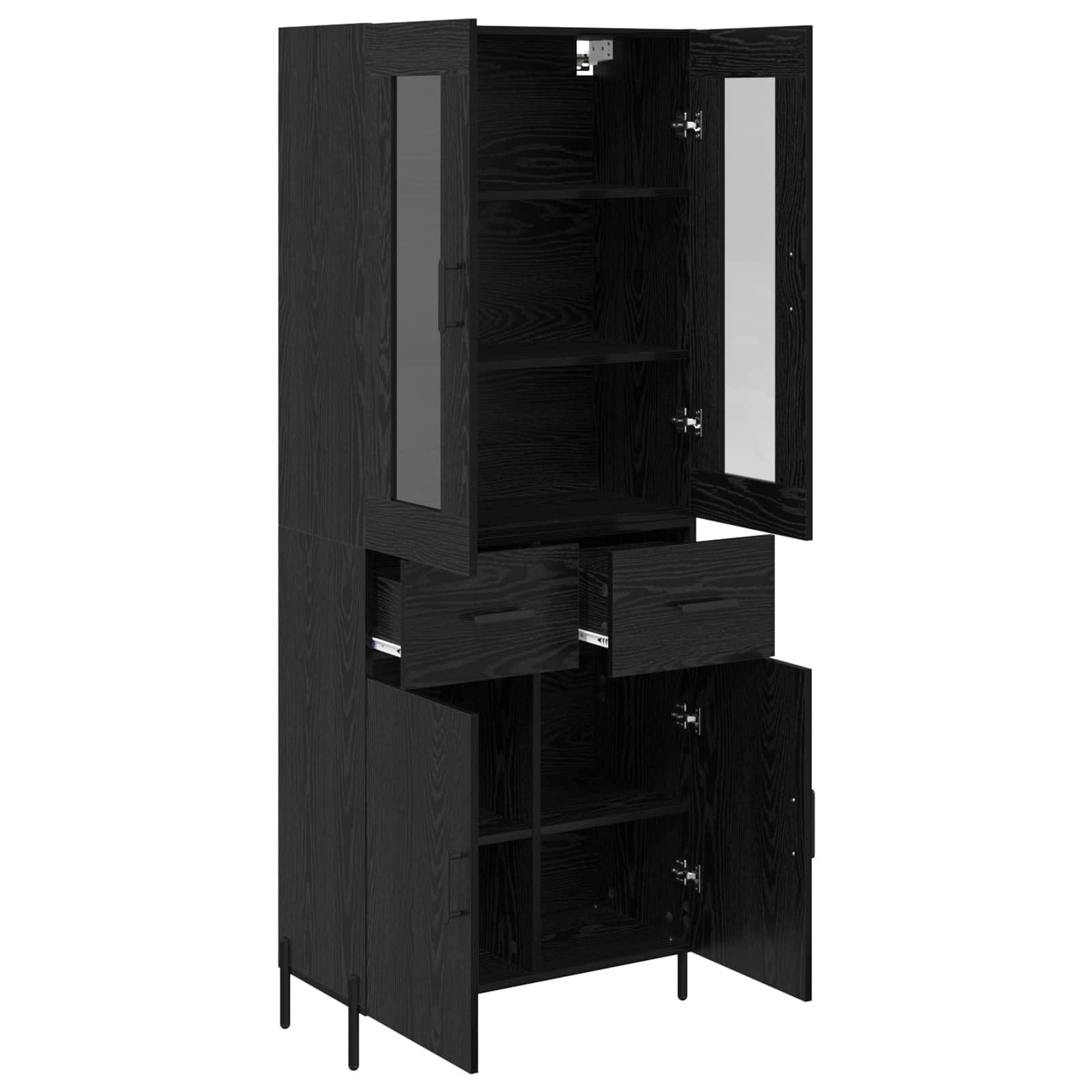 Haut Armoire Chêne noir 69,5 x 34 x 180 cm Bois d'ingénierie - XIOS