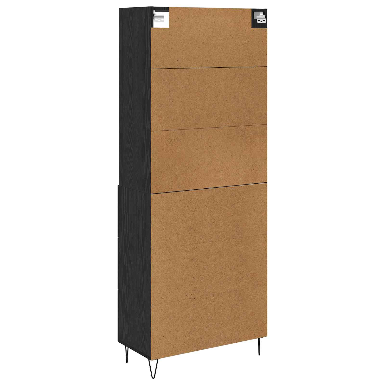 Haut Armoire 2 pc Chêne noir 69,5 x 34 x 180 cm