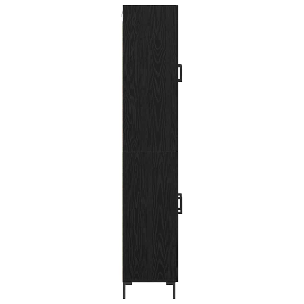 Haut Armoire 2 pc Chêne noir 69,5 x 34 x 180 cm