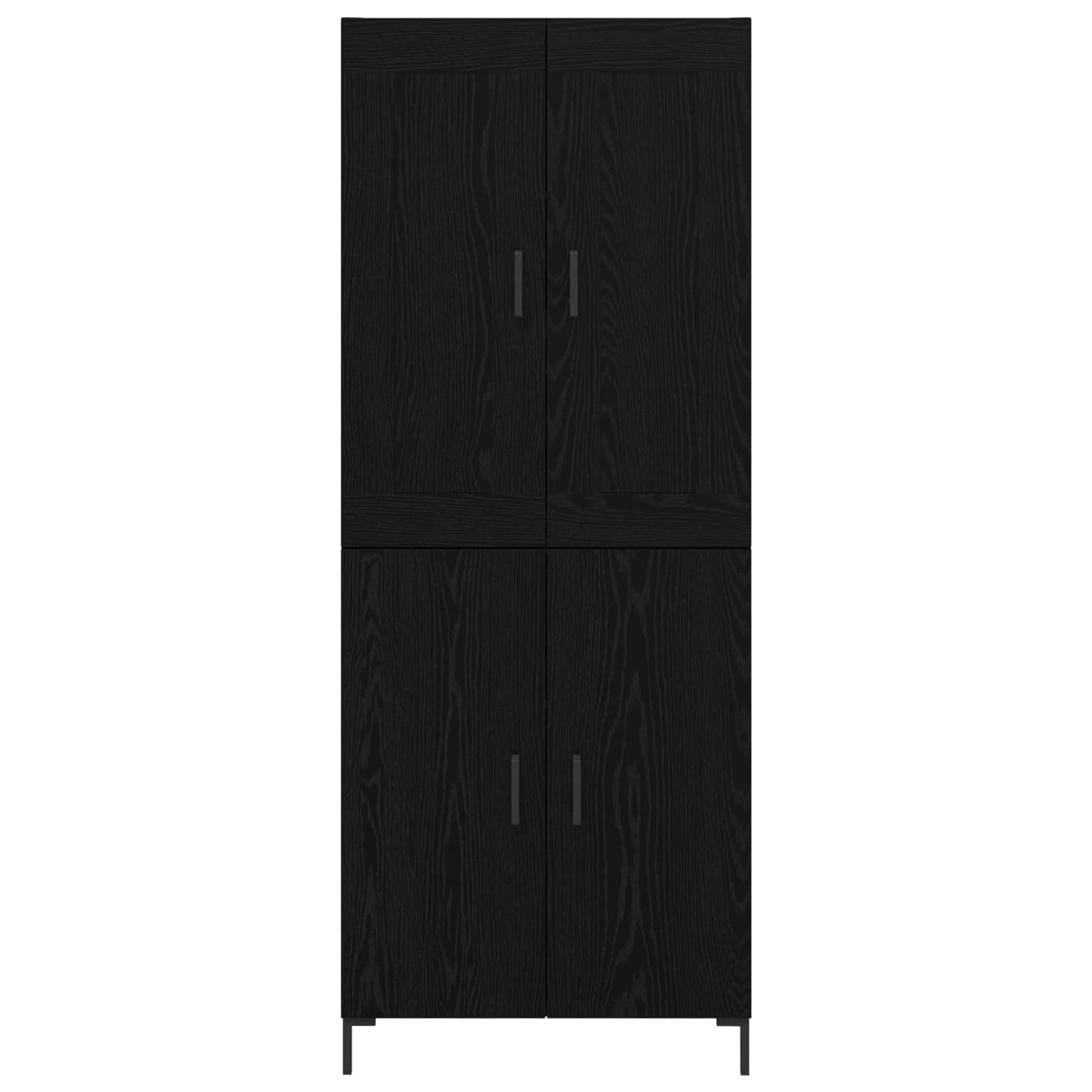 Haut Armoire 2 pc Chêne noir 69,5 x 34 x 180 cm
