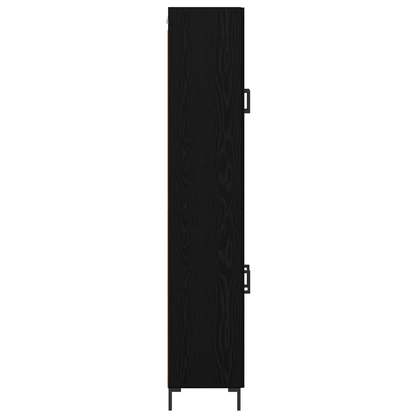 Haut Armoire 2 pc Chêne noir 69,5 x 34 x 180 cm