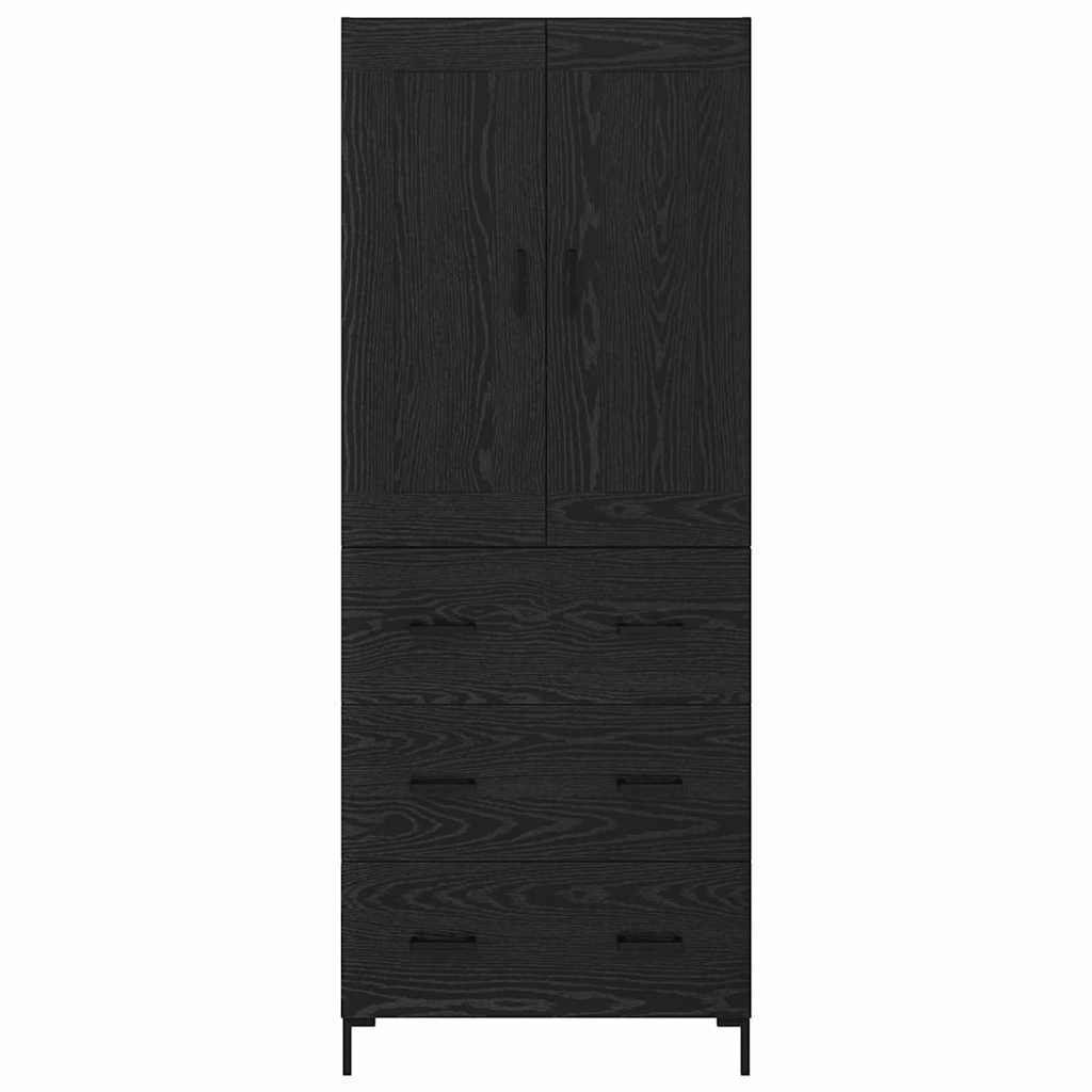 Haut Armoire 2 pc Chêne noir 69,5 x 34 x 180 cm