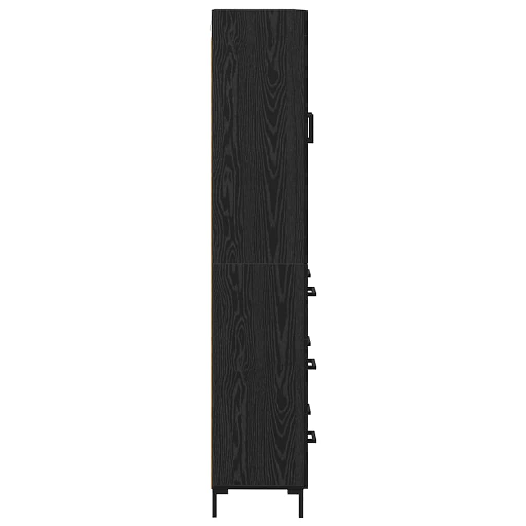 Haut Armoire 2 pc Chêne noir 69,5 x 34 x 180 cm