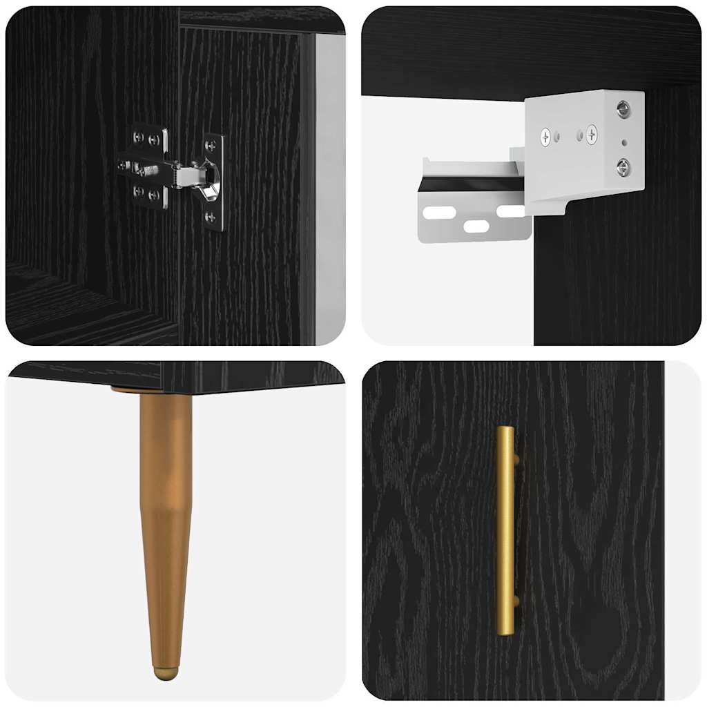 Haut Armoire Chêne noir 34,5 x 34 x 180 cm Bois d'ingénierie - XIOS