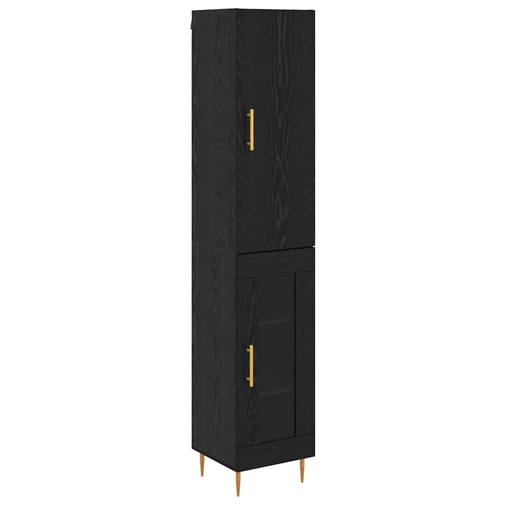 Haut Armoire Chêne noir 34,5 x 34 x 180 cm Bois d'ingénierie - XIOS
