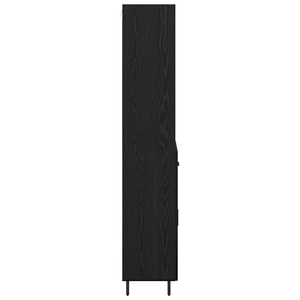 Haut Armoire avec tiroir Chêne noir 69,5 x 34 x 180 cm - XIOS