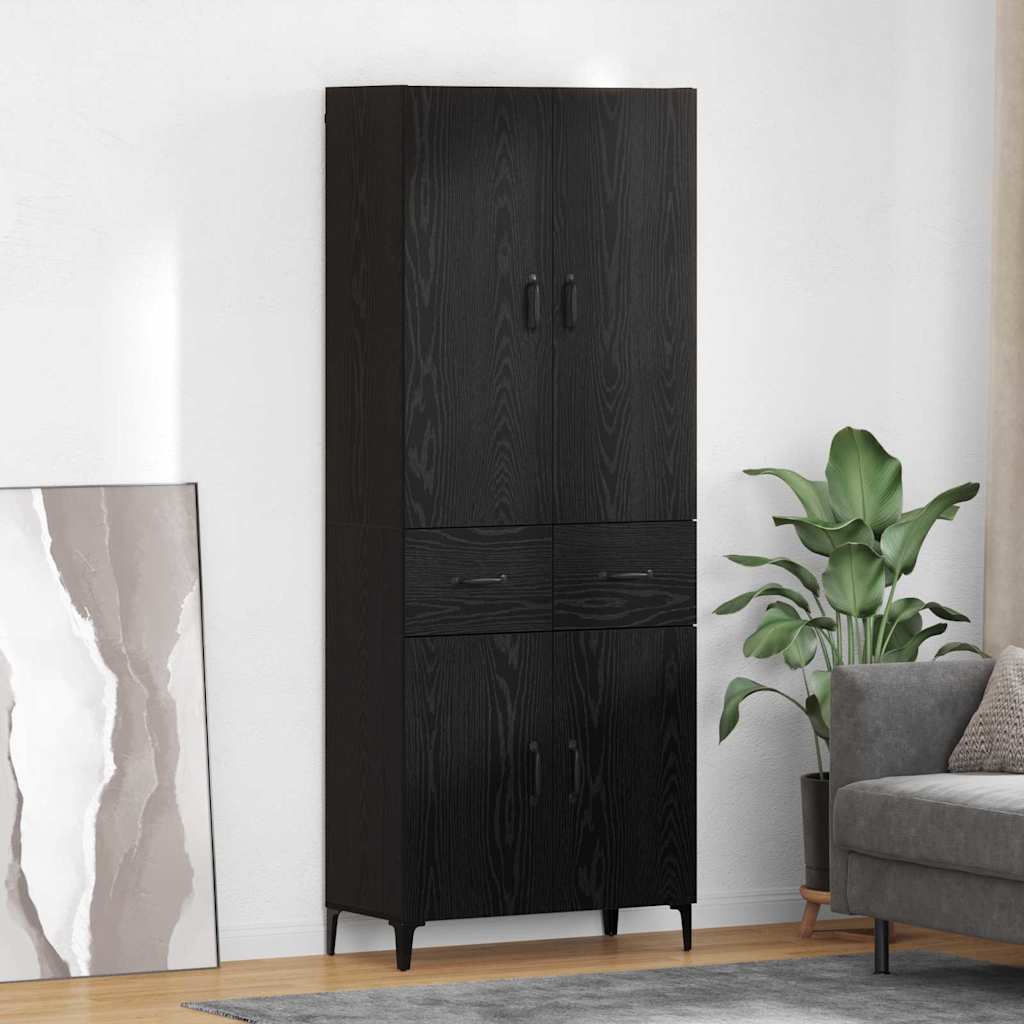 Haut Armoire Chêne noir 69,5 x 34 x 180 cm Bois d'ingénierie - XIOS