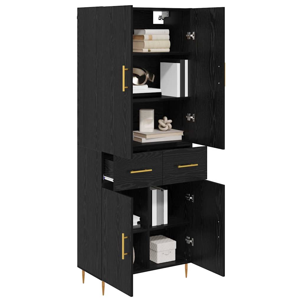 Haut Armoire Chêne noir 69,5 x 34 x 180 cm Bois d'ingénierie - XIOS