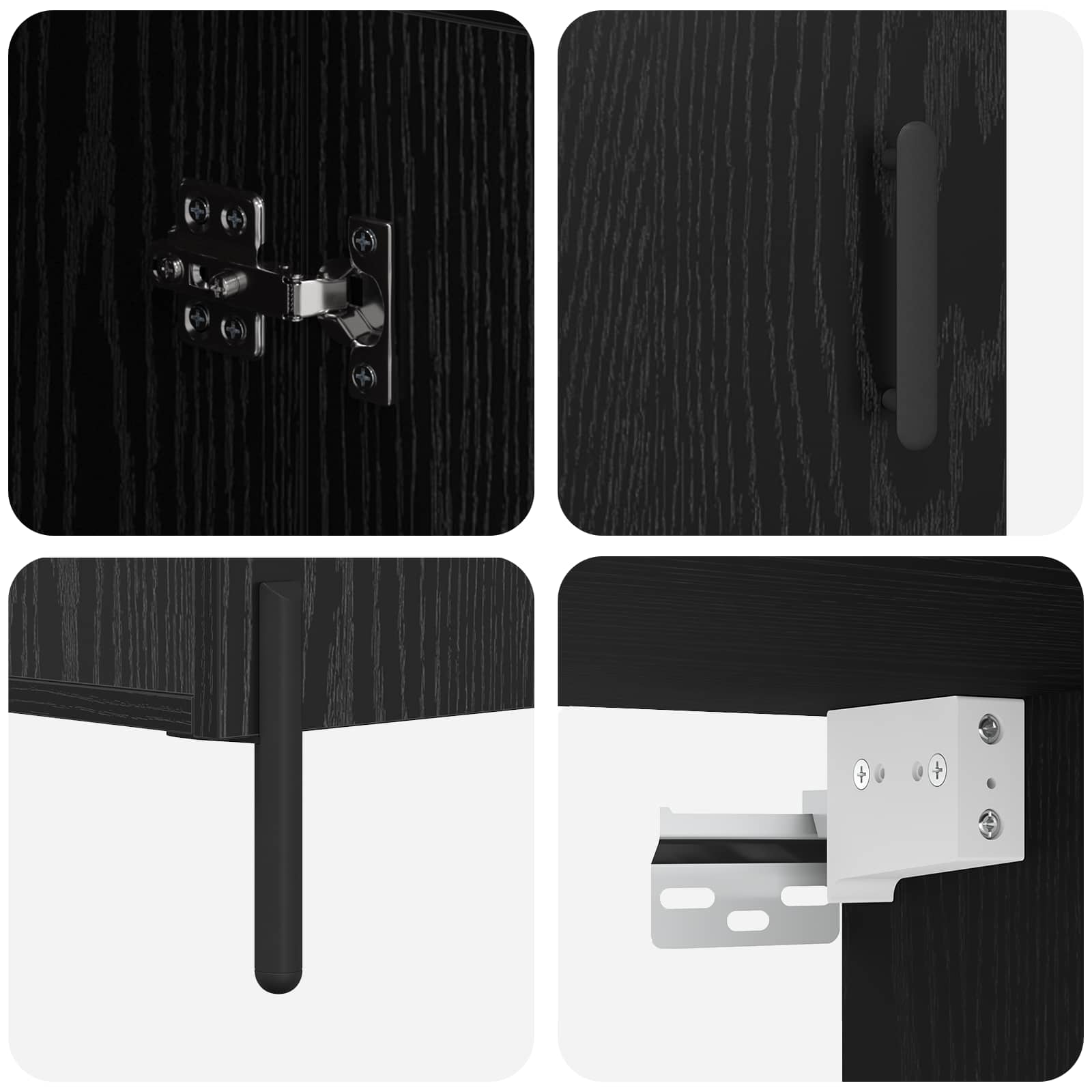 Haut Armoire Chêne noir 69,5 x 34 x 180 cm Bois d'ingénierie - XIOS