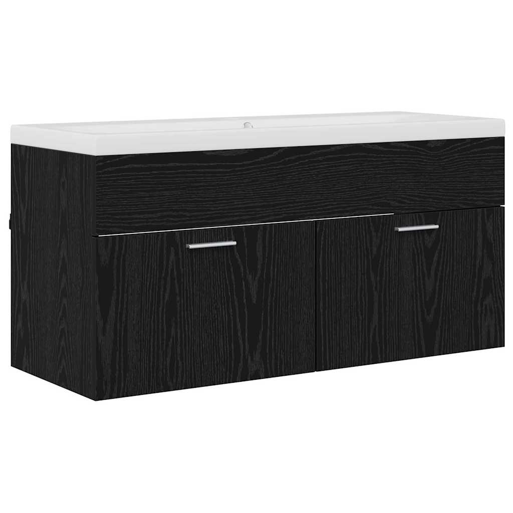 Armoire de salle de bain Chêne noir 100 x 38,5 x 46 cm