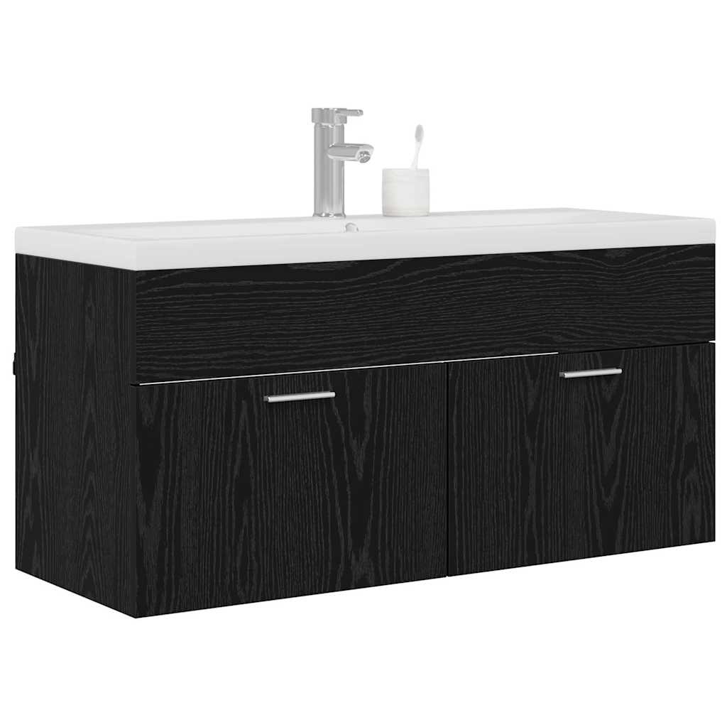 Armoire de salle de bain Chêne noir 100 x 38,5 x 46 cm