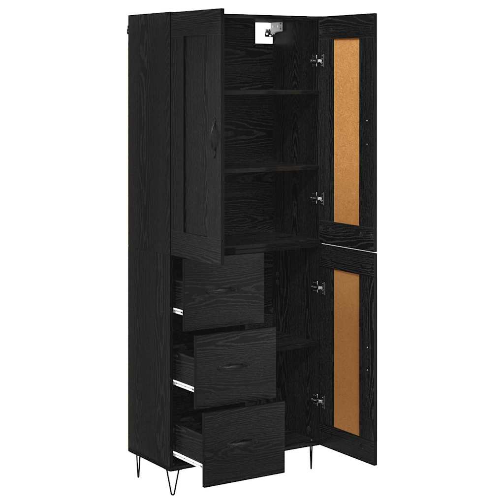 Haut Armoire Chêne noir 69,5 x 34 x 180 cm Bois d'ingénierie - XIOS