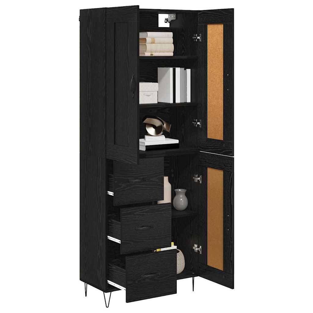 Haut Armoire Chêne noir 69,5 x 34 x 180 cm Bois d'ingénierie - XIOS