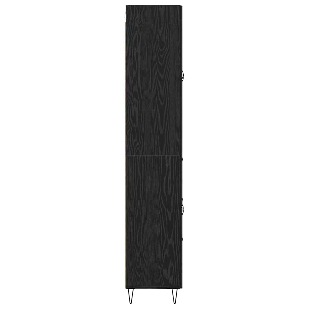 Haut Armoire Chêne noir 69,5 x 34 x 180 cm Bois d'ingénierie - XIOS