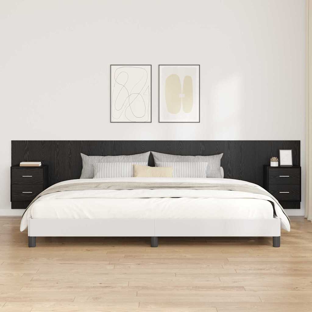 Tête de lit avec armoire 3 pcs Chêne noir Bois d'ingénierie - XIOS
