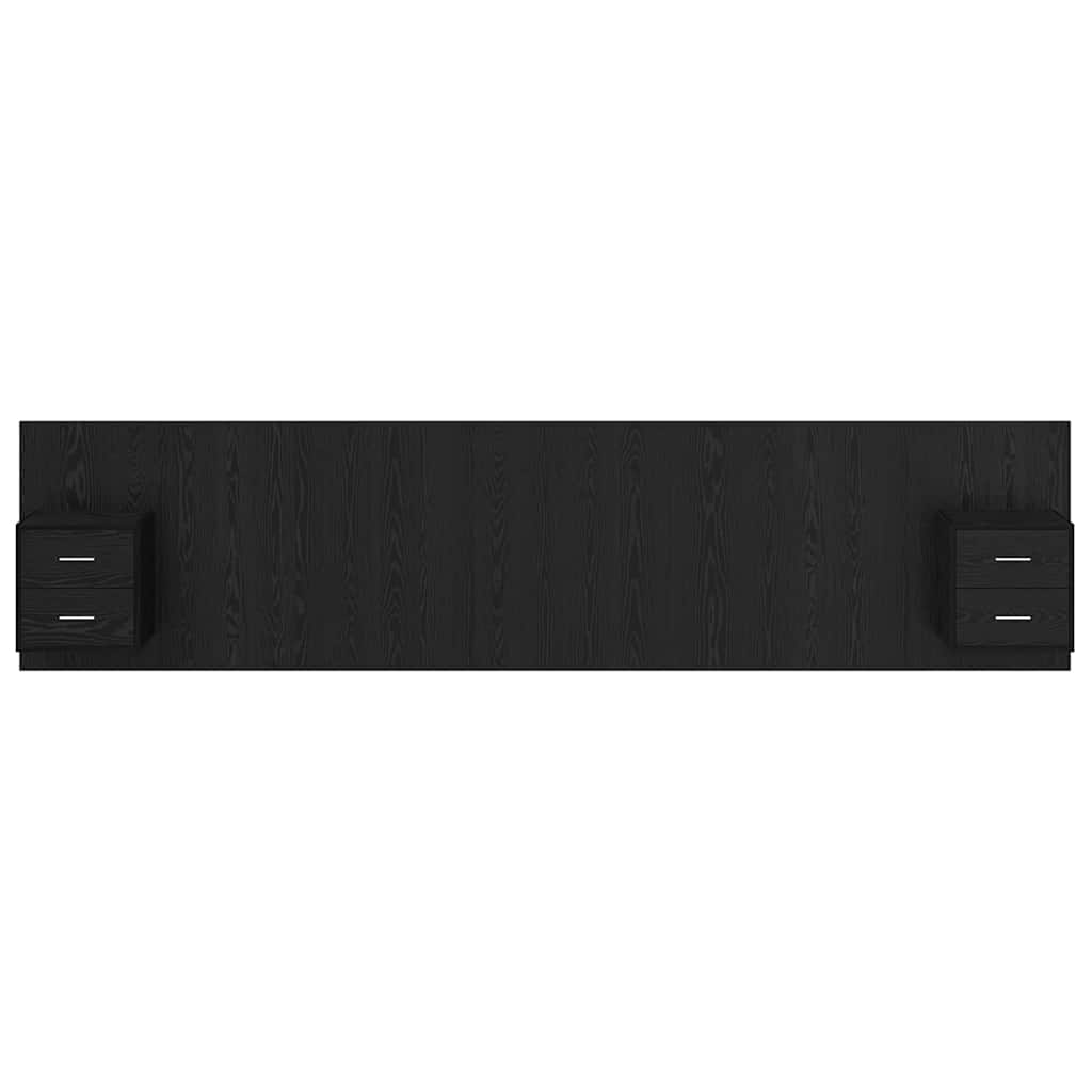 Tête de lit avec armoire 3 pcs Chêne noir Bois d'ingénierie - XIOS